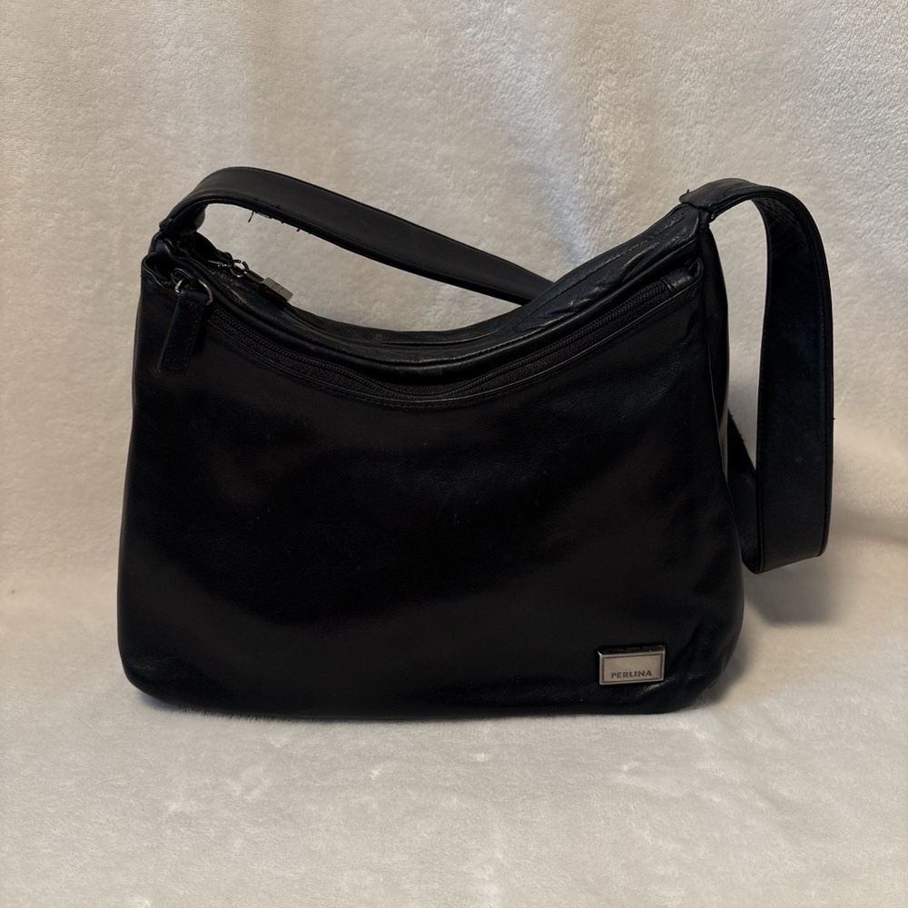 Perlina New York Black Leather Purse